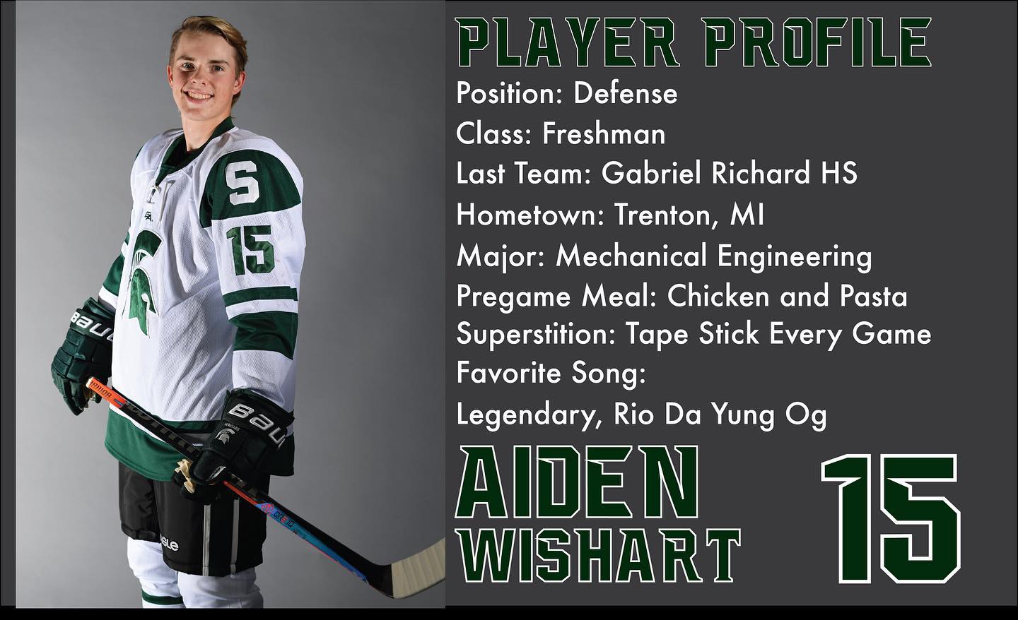 Next up is @awishy15 also a D.  Trivia: Aiden lives in Hubbard Hall, former home of @teegrizzley !